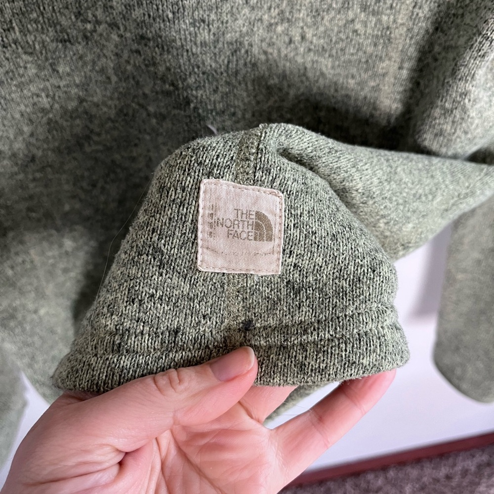The North Face Olive Green Shawl Collar Pullover Toggle Neck Sweater - Picture 4 of 7